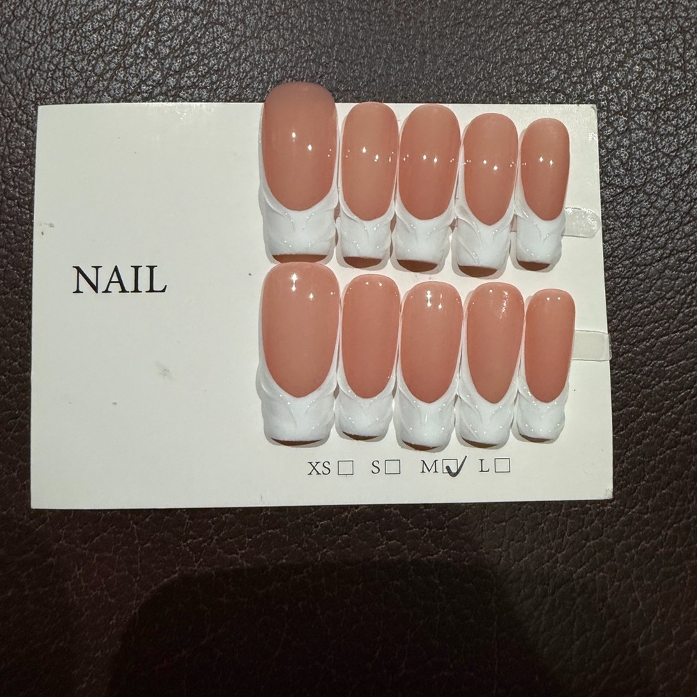 Elegant French Tip Press-On Nails - image 2